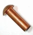 Bolkop klinknagel Koper 2mm x 4mm Per 25 stuks