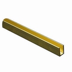 Messing U-Profiel 3,5 x 3,5mm Per Stuk