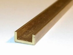 Messing U-Profiel met ongelijke zijden 6 x 4mm Per Stuk