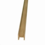 Messing H-Profiel 6 x 6mm Per Stuk